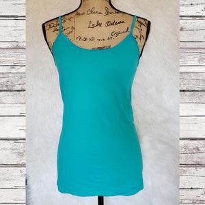 Turquoise Stretchy Spaghetti Strap Tank Top!